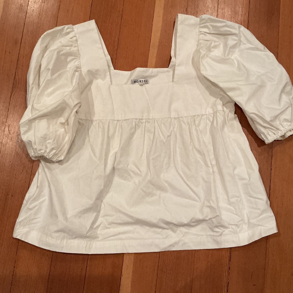 Horses atelier puff sleeve blouse